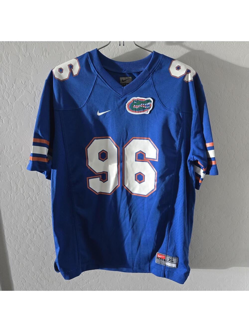 Nike Florida Gators #96 Football Jersey Youth XL Authentic Blue Mesh GUC